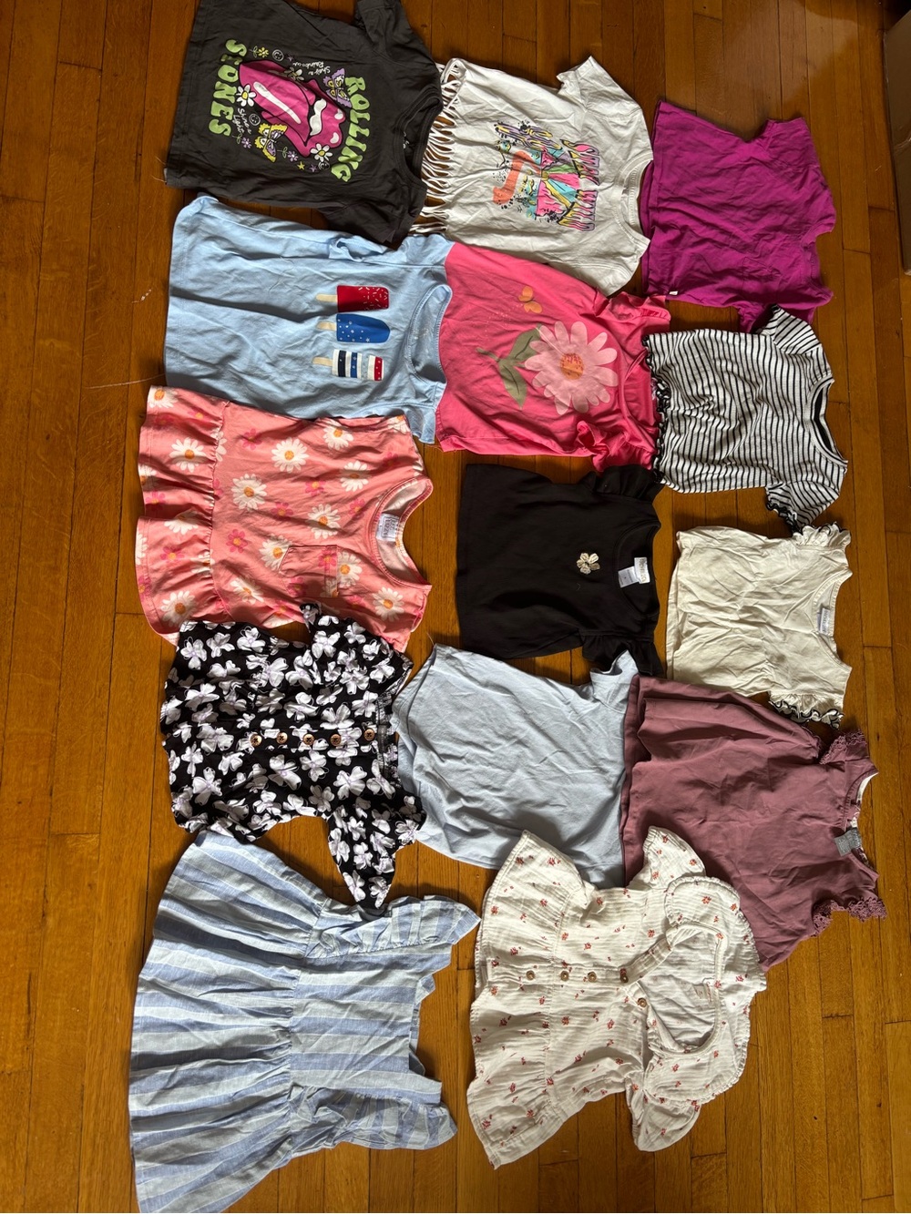 14 pack of tops shirts / blouses for girls size 5-6